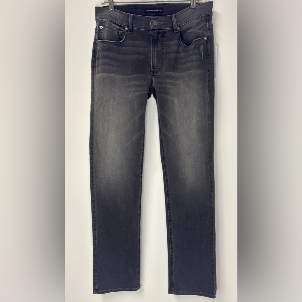 Modern American Men’s Ventura Slim Straight 31x31 Gray/Black Jeans
